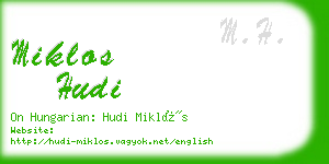 miklos hudi business card